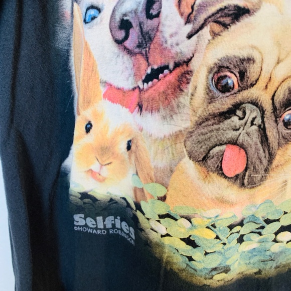 The Mountain Black Tee Shirt Selfies Howard Robinson Animal Faces Mens 3XL Pets - Picture 10 of 16